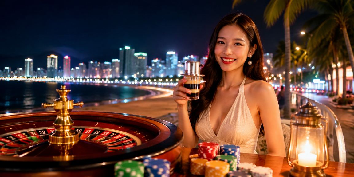 Người dùng tại Nha Trang thưởng thức cà phê và chơi roulette trên nền tảng trực tuyến